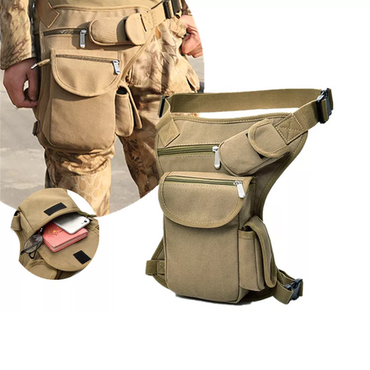 RuggedCompanion Tactical Leg Satchel: Multi-Purpose canvas Travel Bag for Men