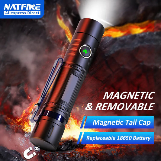LuminaFlex Pro: Rechargeable Magnetic Flashlight (1000LM)
