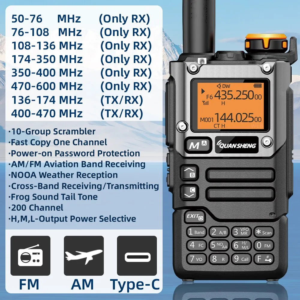 UV K5: Long-Range Portable AM/FM Two-Way Ham Radio - Top-Performing Wireless Communication