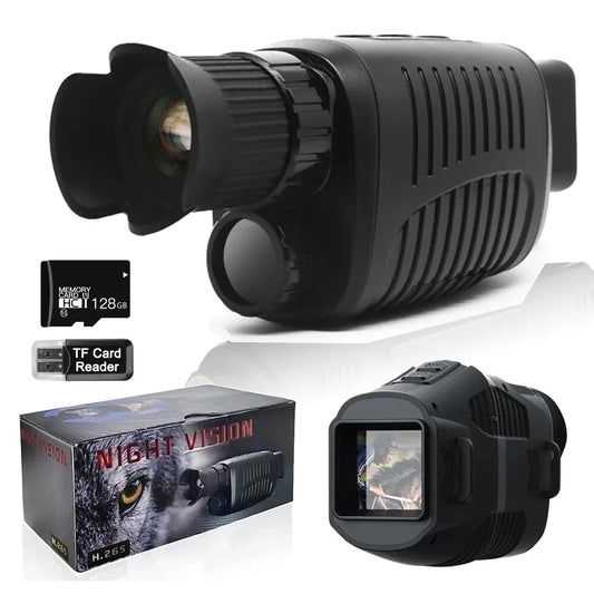 "NightVista Pro 5X: HD Monocular Night Vision Camera for Outdoor Hunting and Search